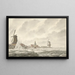Vue de la débâcle de la glace sur et contre le parapet derrière le Runmolen à Gorinchem le 20 février 1799 - Cornelis de Jonker — inramlat konstverk på väggen
