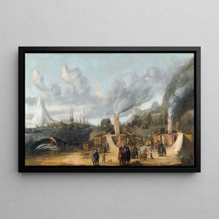 Cornelis de Man - The Whaleoil Refinery near the Village of Smerenburg.webp