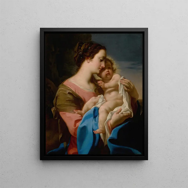 La Vierge à l'Enfant - Corrado Giaquinto — inramlat konstverk på väggen