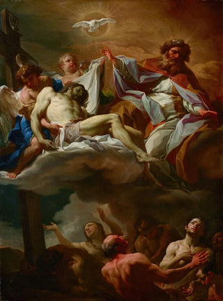 Corrado Giaquinto - The Trinity with Souls in Purgatory.webp