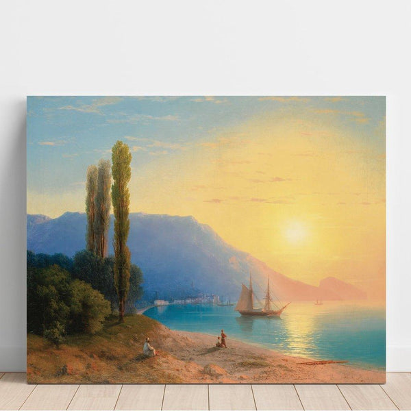 Reproduktion av målningen av solnedgång över Yalta - Ivan Konstantinovich Aivazovsky
