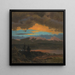 Solnedgång över Hudson-dalängen, New York - Frederic Edwin Church — inramlat konstverk på väggen