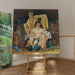 Reproduktion av målningen av ett par mänskliga figurer knäböjande (Familjen) - Egon Schiele