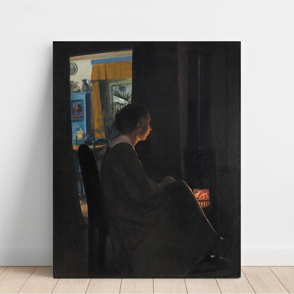 Reproduktion av målningen Skymning. Konstnärens kvinna - Laurits Andersen Ring