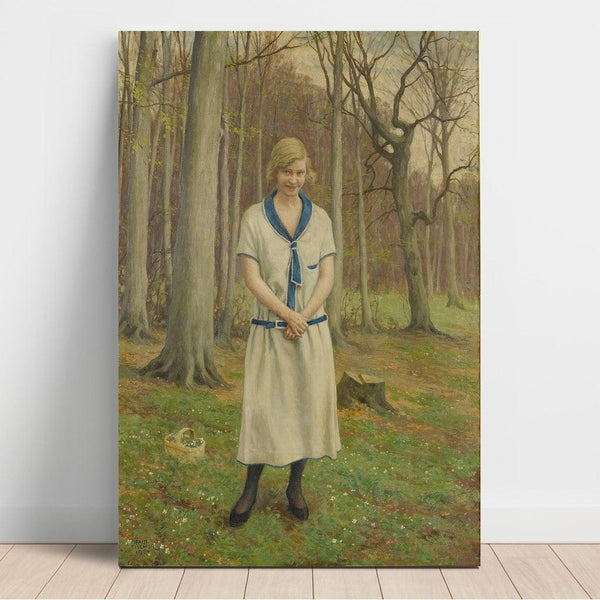 Reproduktion av målningen Cueillette de marguerites - Paul Fischer