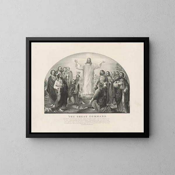 Le grand commandement - Currier & Ives — inramlat konstverk på väggen