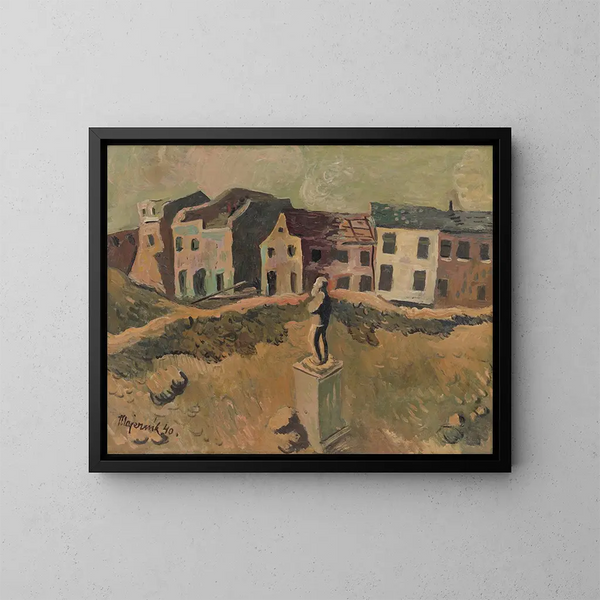 ett berömt mansminnesmärke - Cyprian Majernik — inramlat konstverk på väggen