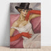 Reproduktion av målningen Dame au chapeau haut de forme - Boris Grigoriev