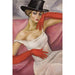 Reproduktion av målningen Dame au chapeau haut de forme - Boris Grigoriev