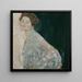Dame i vit - Gustav Klimt — inramlat konstverk på väggen