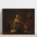 Reproduktion av målningen Daniel och Cyrus framför idol Bel - Rembrandt van Rijn