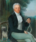 den preussiska statsmannen, prins Karl August von Hardenberg (1750-1822), i sin egendom Tempelhofs park, nära Berlin - Daniel Caffé — vy av konstverket