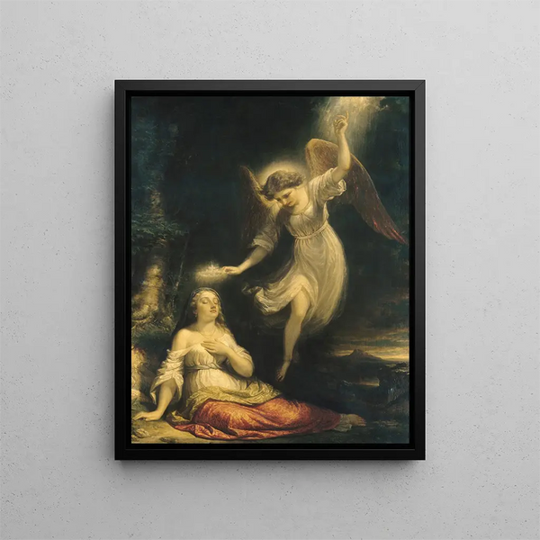 Le rêve de Miséricorde - Daniel Huntington — inramlat konstverk på väggen