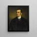 Portrait de Cornelius Vanderbilt II - Daniel Huntington — inramlat konstverk på väggen
