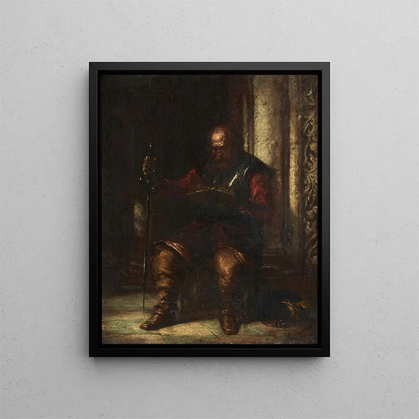 Le Cromwellien - Daniel Huntington — inramlat konstverk på väggen