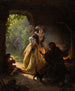 Spådam av goda ödet gitane - Daniel Maclise — vy av konstverket