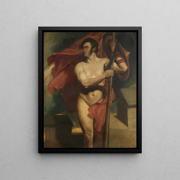 Le porte-étendard - Daniel Maclise — inramlat konstverk på väggen