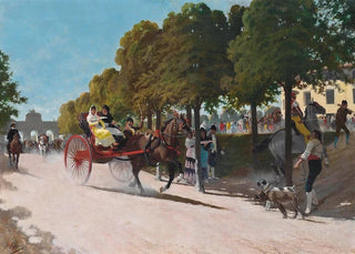 Daniel Perea y Rojas - Arriving at the Plaza de Toros before the gate of Alcala Madrid.webp