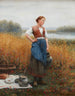 Lunchpaus - Daniel Ridgway Knight — vy av konstverket