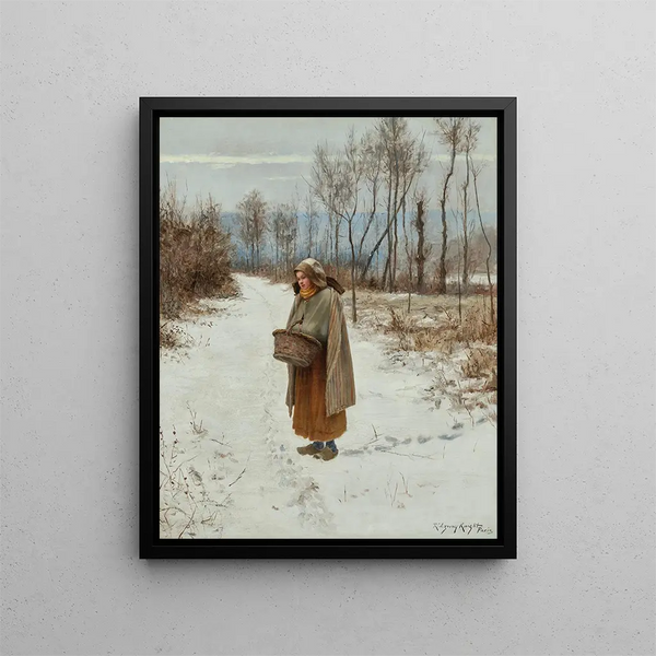 Hon har förlorat sin väg - Daniel Ridgway Knight — inramlat konstverk på väggen