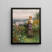 La roseraie - Daniel Ridgway Knight — inramlat konstverk på väggen