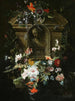 Buste de femme dans un cercle de fleurs - Daniel Seghers — vy av konstverket