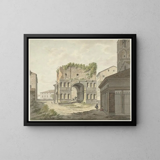 Danil Dupr - De boog van Janus quadrifons en een deel van de S Giorgio in Velabro te Rome.webp