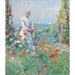 Reproduktion av målningen I trädgården (Celia Thaxter i sin trädgård) - Childe Hassam