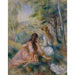 Reproduktion av målningen I hagen - Pierre-Auguste Renoir