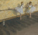 dansare som tränar vid baren - Edgar Degas — vy av konstverket