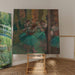 Reproduktion av målningen Danserskor, rosor och grönt - Edgar Degas
