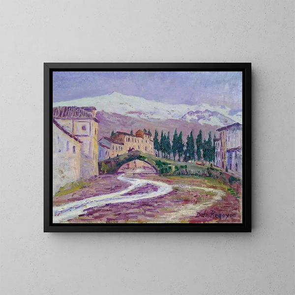 Sierra Nevada - Darío de Regoyos — inramlat konstverk på väggen
