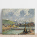 Reproduktion av målningen Darse de Pêche och Bassin Duquesne, Dieppe - Camille Pissarro
