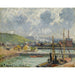Reproduktion av målningen Darse de Pêche och Bassin Duquesne, Dieppe - Camille Pissarro