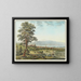 Vue de Lausanne et du lac Léman - David Alois Schmid — inramlat konstverk på väggen