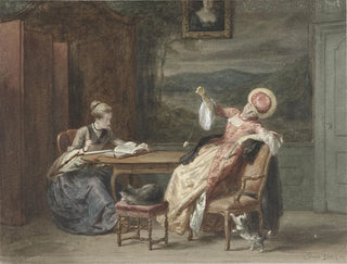 David Bles - Twee jonge vrouwen aan een tafel.webp
