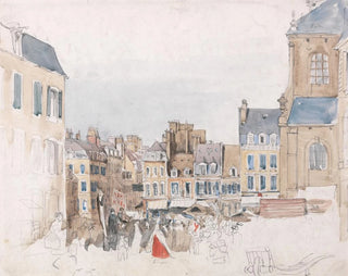 David Cox - A French Market Place.webp
