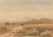 Cavalier sur un chemin près du château de Bolsover, Derbyshire - David Cox — vy av konstverket