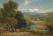 Landskapsmålning med fjärrutsikt över Bolton-klostret, Yorkshire och floden Wharfe - David Cox — vy av konstverket