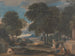Landskap med en man som tvättar fötterna vid en fontän efter Poussin - David Cox — vy av konstverket