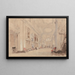 Bibliothèque longue au palais de Blenheim - David Cox — inramlat konstverk på väggen