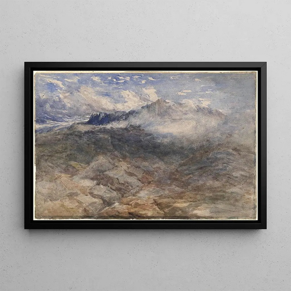 Höga bergstoppar Cader Idris - David Cox — inramlat konstverk på väggen