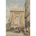 Reproduktion av målningen Porte Saint-Denis Paris - David Cox