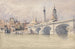 invigningen av den nya bron i London - David Cox — vy av konstverket