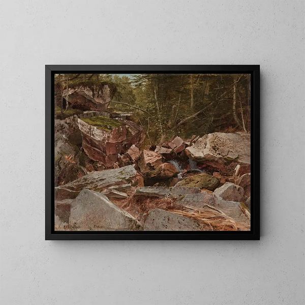 Studie av North Conway, New Hampshire - David Johnson — inramlat konstverk på väggen