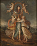 Tre allegoriska figurer med porträtt av Karl XI av Sverige - David Klöcker Ehrenstrahl — vy av konstverket