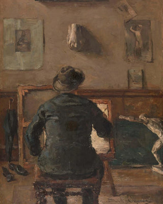 David Oyens - De kunstenaar in zijn atelier.webp