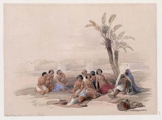 David Roberts - Abyssinian slaves resting at Korti Nubia.webp