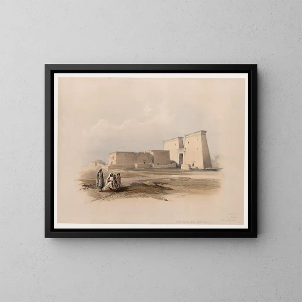 Dakke i Nubien, 14 november 1836 - David Roberts — inramlat konstverk på väggen