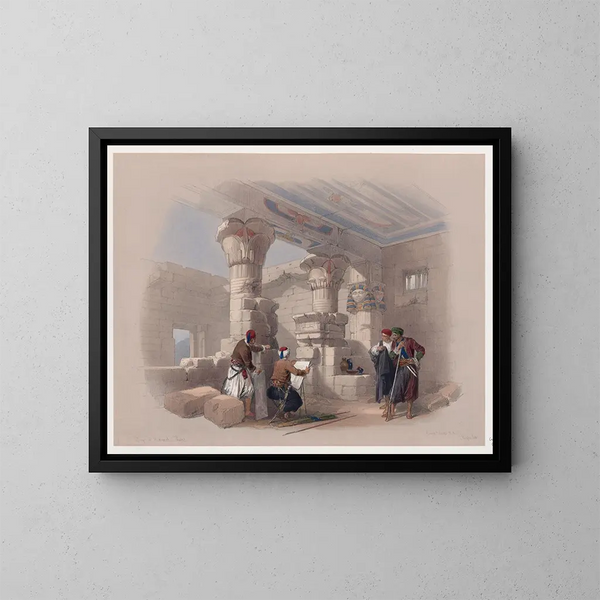 Dayr el-Medina, Thèbes - David Roberts — inramlat konstverk på väggen